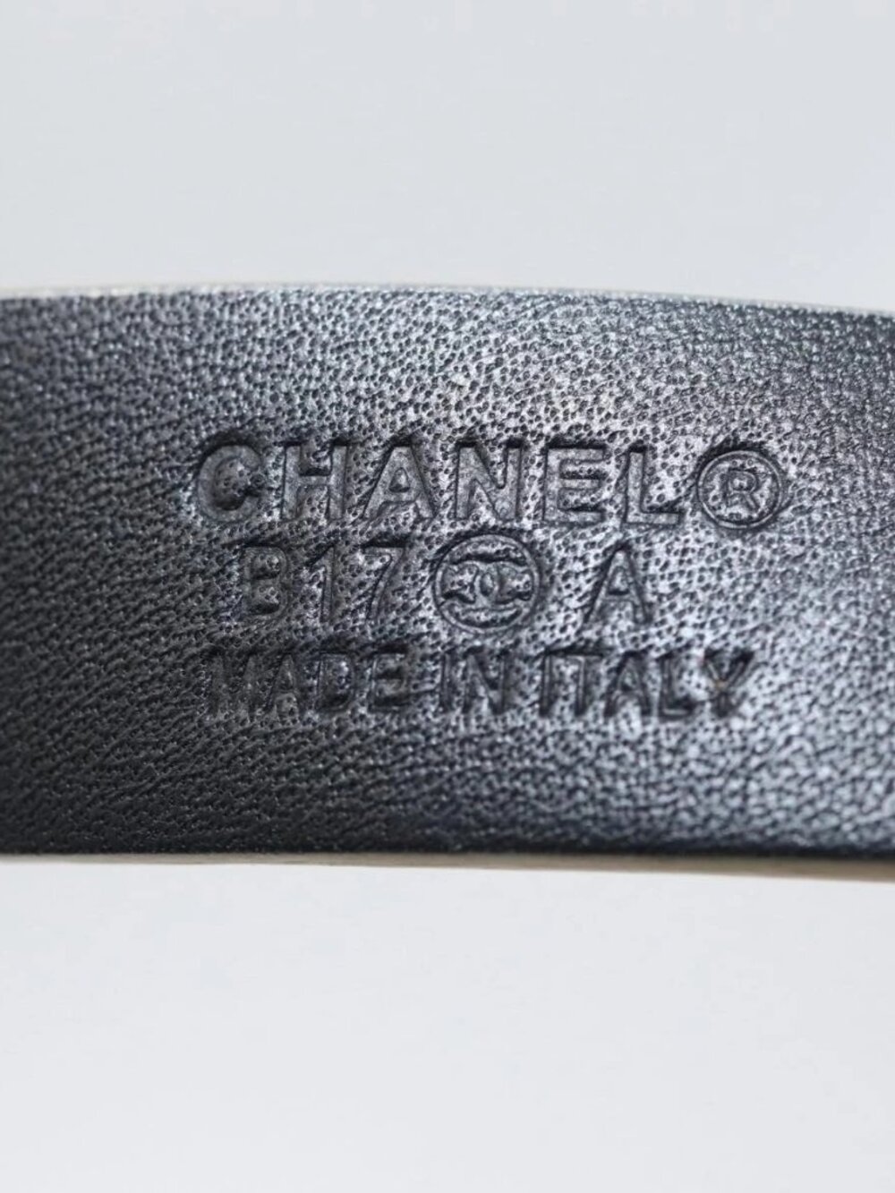 CHANEL Belt Leather 33.5" Gold CC Auth 172424A - Picture 9 of 9